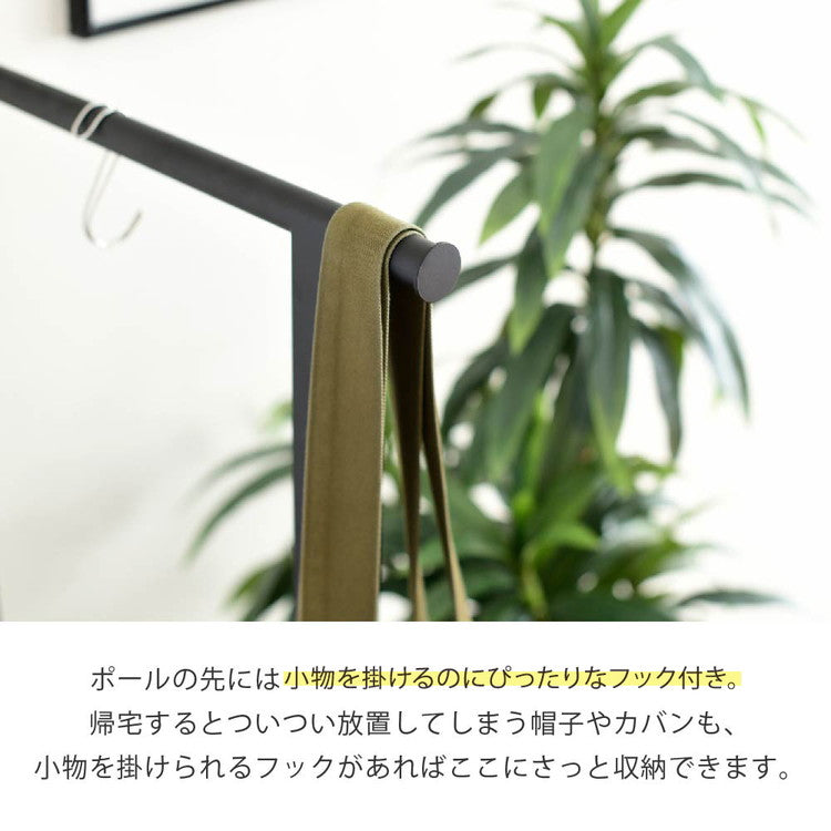 ベッド上収納 ハンガーラック 後付け ヘッドボード 省スペース ラック ベッドラック 幅110.5 奥行き60 高さ165 ハンガーラック 木製 パイプ 省スペース シンプル(代引不可)