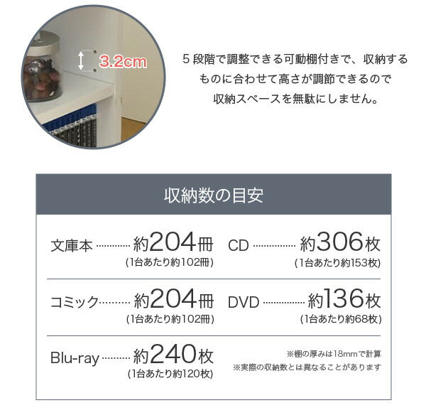 クローゼット 収納 ラック 本棚 2個セット 幅19 奥行58 キャスター付き ワゴン 整理 隙間 家具 押入れ 収納 リビング ナチュラル(代引不可)