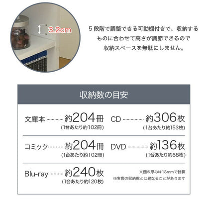 クローゼット 収納 ラック 本棚 2個セット 幅19 奥行58 キャスター付き ワゴン 整理 隙間 家具 押入れ 収納 リビング ナチュラル(代引不可)