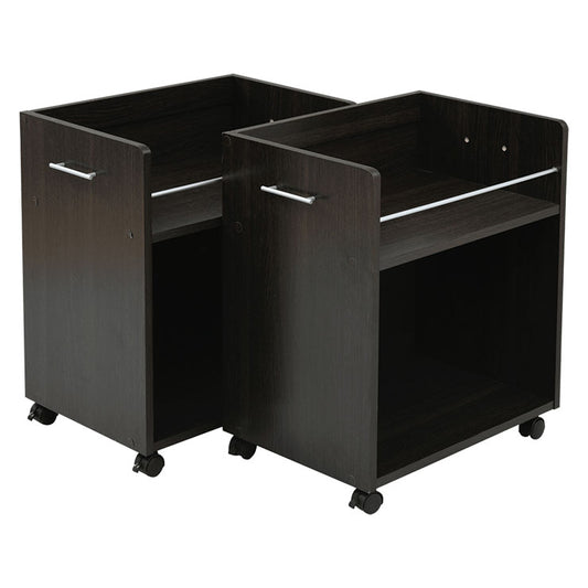 クローゼット 収納 ラック 2個セット 幅38 奥行58 キャスター付き ワゴン 整理 隙間 家具 押入れ 収納 リビング 大容量 ブラウン(代引不可)