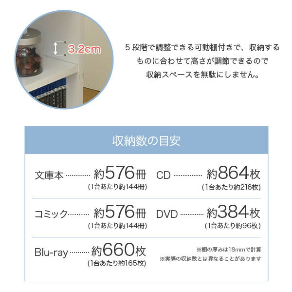 押入れ 収納 ラック 本棚 4個セット 幅19 奥行78 キャスター付き ワゴン 整理 隙間 家具 押入れ 収納 リビング 大容量(代引不可)