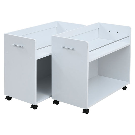 押入れ 収納 ラック 2個セット 幅38 奥行78 キャスター付き ワゴン 整理 隙間 家具 押入れ 収納 リビング 大容量 ホワイト(代引不可)