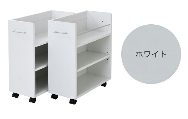 クローゼット ラック 収納 2個セット A4ファイル 幅26 奥行58 キャスター付き ワイド ワゴン 大容量 日用品 生活用品 隙間 収納 棚 本棚 コミック スライド(代引不可)