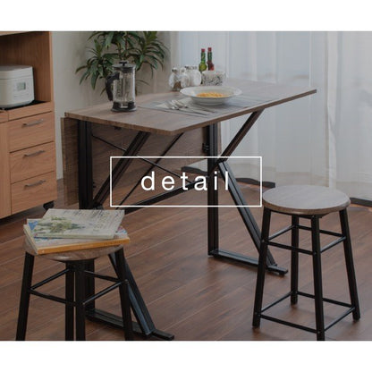 カウンター デスク 幅90 バタフライ式 ダイニング3点セット チェア 2脚 カウンターテーブル カウンターデスク パソコンデスク PCデスク 机 椅子 カフェ おしゃれ (代引不可)