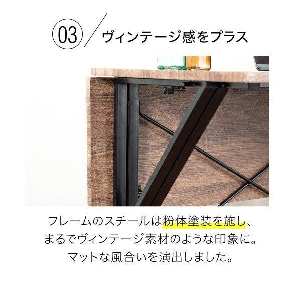 カウンター デスク 幅90 バタフライ式 ダイニング3点セット チェア 2脚 カウンターテーブル カウンターデスク パソコンデスク PCデスク 机 椅子 カフェ おしゃれ (代引不可)
