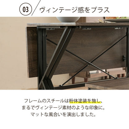 変形ダイニング4点セット 組み替え自由 ダイニングセット 4点セット ダイニング カウンター デスク 幅90 スツール ベンチチェア ダイニングベンチ ヴィンテージ調 おしゃれ(代引不可)