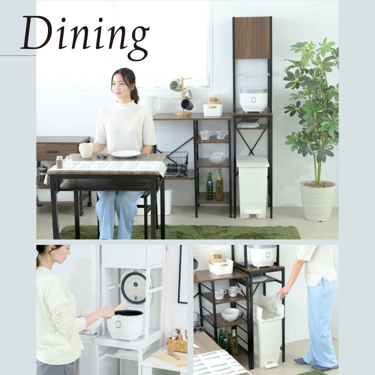 ゴミ箱上ラック 幅34 スリム 隙間収納 ゴミ箱上収納 キッチン すき間収納 奥行40 高さ170 食器棚 レンジ台 炊飯器 木製 薄型 ラック 棚 ごみ箱ラック ゴミ箱ラック(代引不可)