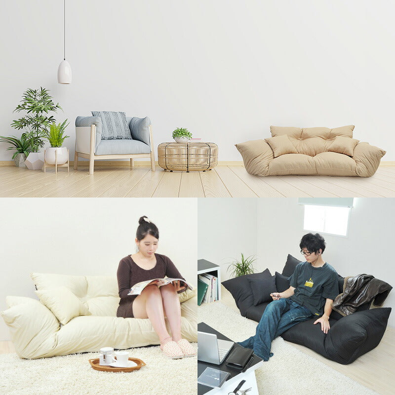 ソファ ソファー 3人掛け フロアソファ リクライニング ジャンボカウチリクライニングソファ zsy-njumbo(代引不可)