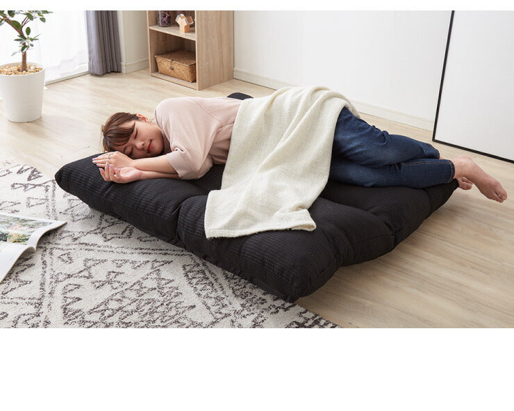 日本製 ソファ ソファー 2人掛け 幅120 リクライニング ロータイプ ゆったり フロアソファ ローソファ ラブソファ 撥水 国産 (代引不可)