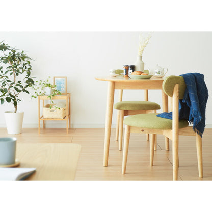 ダイニングテーブル 円形 80×80cm 単品 丸みなデザイン 2人掛け 天然木 無垢材使用 ダイニング テーブル カフェテーブル 食卓テーブル ワークテーブル ナチュラル 木製 おしゃれ