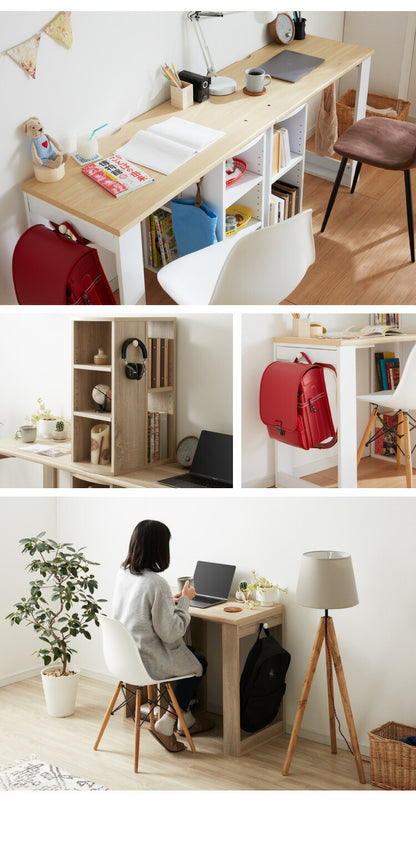 大人になっても使える 学習デスク 学習机 ツインデスク 幅180cm ラック付き 単品使用可能 勉強机 学習デスク 学習机 キッズデスク 収納付き 子供家具 本棚 子供 子ども 子供部屋