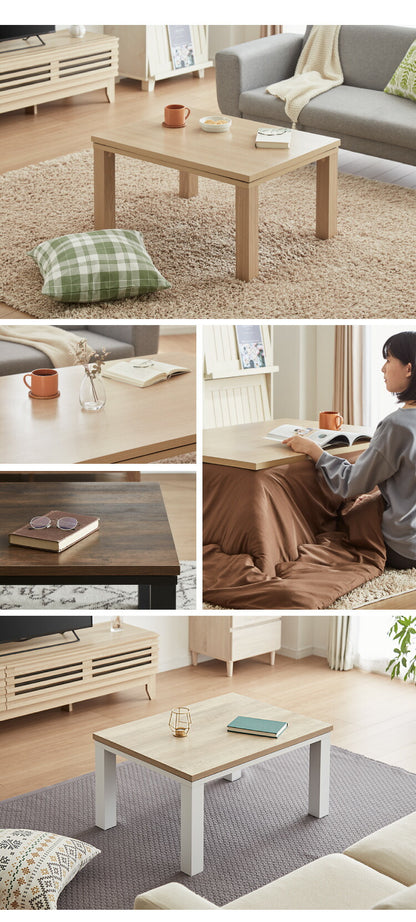 【セット販売】カジュアルこたつ 80×60cm こたつ布団セット 選べる10色 こたつテーブル 長方形 こたつ テーブル ヴィンテージ こたつ 掛け布団 センターテーブル ローテーブル 北欧 あったか(代引不可)