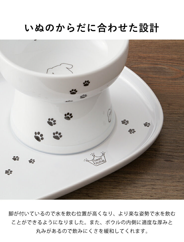 猫壱 犬用 脚付ウォーターボウル ハイタイプ 食器 犬用食器 ボウル 水飲み 水やり 給水器 ペット ペット用食器