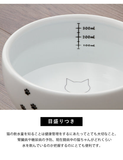 猫壱 猫用 脚付ウォーターボウル レギュラー 猫柄 食器 猫用食器 ボウル 水飲み 水やり 給水器 ペット ペット用食器