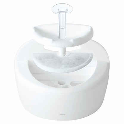 ジェックス ピュアクリスタル フィット 900mL ホワイト 壁にぴったり 犬用 猫用 ペット用給水器 給水機 水飲み器 水飲み 自動 給水器 USB 静音 静か ペット用 犬 猫 GEX