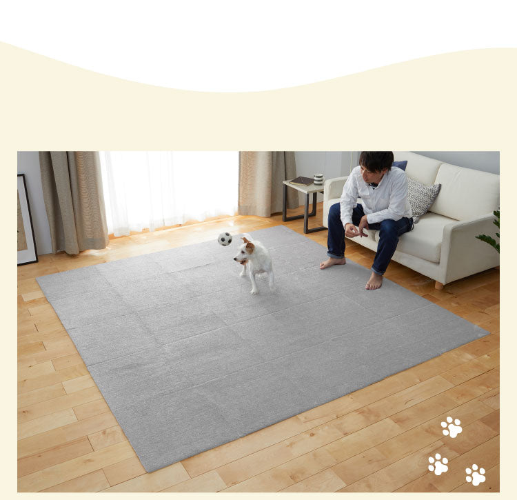 ピタペトモ 吸着マット 12枚入 45×45cm プレーン 無地 日本製 国産 マット タイルマット 洗える はがせる 貼り直せる 吸着 ズレない ジョイントマット フロアマット ペットマット ペット用マット