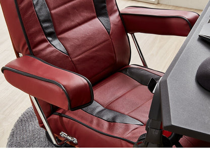 本革肘付き回転座椅子 リクライニング 回転 レザー 牛革 座椅子 座いす 座イス ゲーミング チェア 椅子 一人掛け ポケットコイル(代引不可)