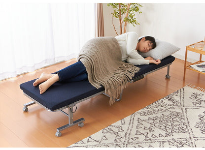 高反発ウレタン入り 折りたたみベッド セミシングル 幅65cm ベッド 折り畳みベッド 折りたたみ コンパクト リクライニング(代引不可)