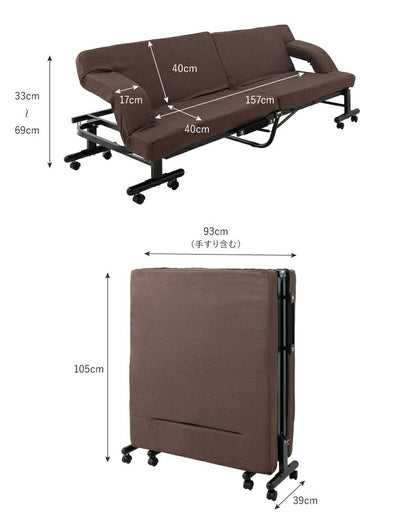 折りたたみ ソファベッド セミシングル リクライニング ベッド ソファーベッド ソファ ソファー 折りたたみベッド 折り畳み(代引不可)
