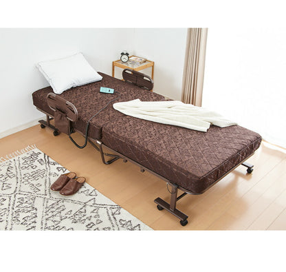電動ベッド ポケットコイルマットレス使用 シングル 極厚13cm 電動リクライニング 折りたたみベッド 電動 組立て不要 完成品 介護ベッド 折り畳み リクライニングベッド(代引不可)