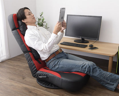 座椅子 超ハイバック回転座椅子 座面幅61.5cm 360度回転 クッション付き スーパーハイバック レバー式 無段階 リクライニング ヘッドギア ハイバック 折り畳み 1人掛け メッシュ ポケットコイル(代引不可)