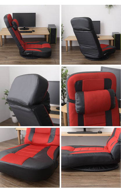 座椅子 超ハイバック回転座椅子 座面幅61.5cm 360度回転 クッション付き スーパーハイバック レバー式 無段階 リクライニング ヘッドギア ハイバック 折り畳み 1人掛け メッシュ ポケットコイル(代引不可)