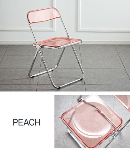 クリアチェア SYRUP シロップ 2脚セット クリア素材 フォールディングチェア スケルトンチェア スケルトン素材 折りたたみチェア 折り畳み椅子 デスクチェア 折り畳み(代引不可)