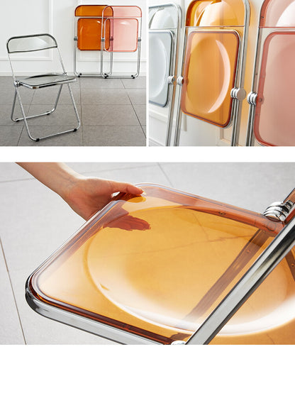 クリアチェア SYRUP シロップ クリア素材 フォールディングチェア スケルトンチェア スケルトン素材 折りたたみチェア 折り畳み椅子 デスクチェア 折り畳み(代引不可)