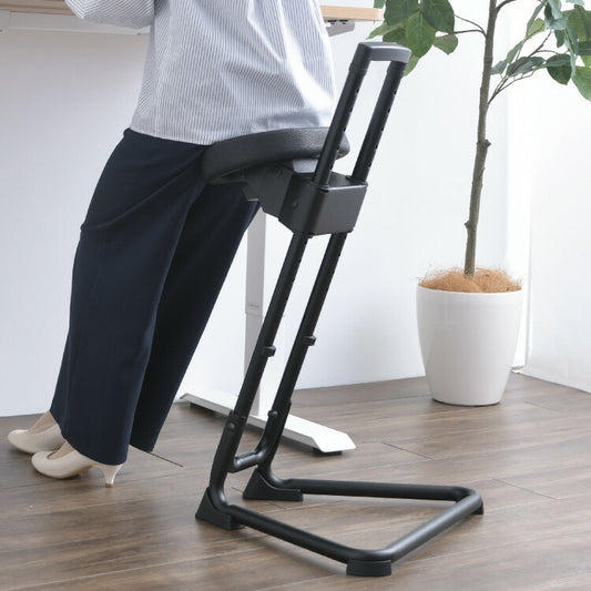 スタンディングワークサポートチェア 高さ11段階調整 ワーキングチェア ハイチェア 座面角度調整 高さ調整 安定 デスクワーク 椅子 ワーキングチェア 立ち仕事 高さ調整(代引不可)