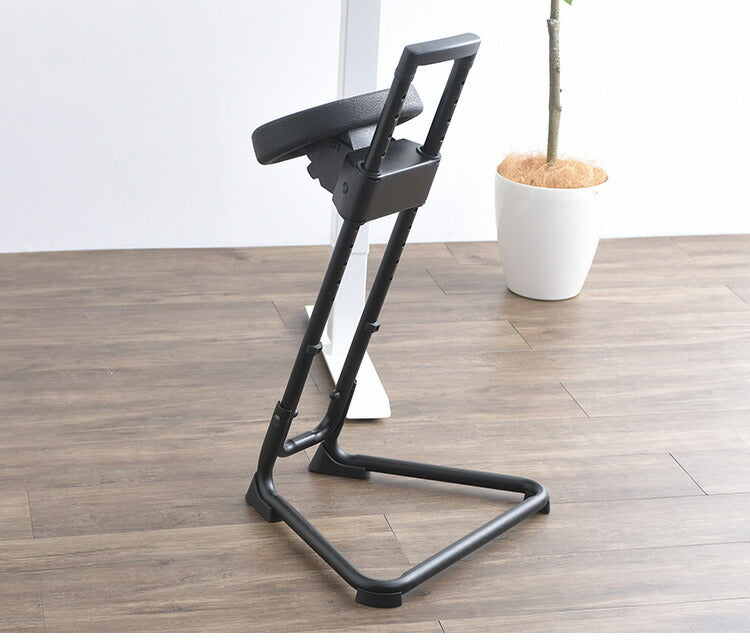 スタンディングワークサポートチェア 高さ11段階調整 ワーキングチェア ハイチェア 座面角度調整 高さ調整 安定 デスクワーク 椅子 ワーキングチェア 立ち仕事 高さ調整(代引不可)