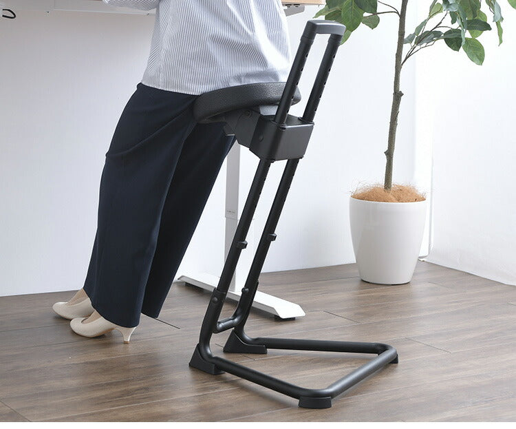 スタンディングワークサポートチェア 高さ11段階調整 ワーキングチェア ハイチェア 座面角度調整 高さ調整 安定 デスクワーク 椅子 ワーキングチェア 立ち仕事 高さ調整(代引不可)