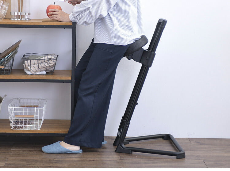 スタンディングワークサポートチェア 高さ11段階調整 ワーキングチェア ハイチェア 座面角度調整 高さ調整 安定 デスクワーク 椅子 ワーキングチェア 立ち仕事 高さ調整(代引不可)