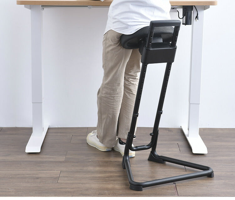 スタンディングワークサポートチェア 高さ11段階調整 ワーキングチェア ハイチェア 座面角度調整 高さ調整 安定 デスクワーク 椅子 ワーキングチェア 立ち仕事 高さ調整(代引不可)