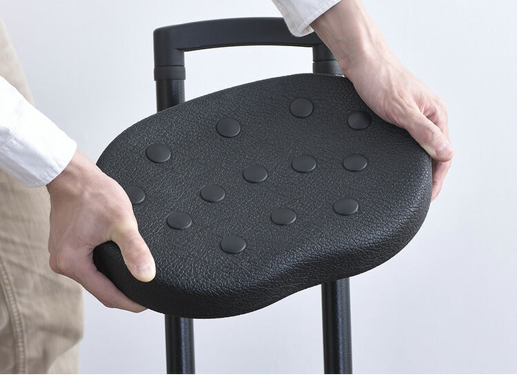 スタンディングワークサポートチェア 高さ11段階調整 ワーキングチェア ハイチェア 座面角度調整 高さ調整 安定 デスクワーク 椅子 ワーキングチェア 立ち仕事 高さ調整(代引不可)