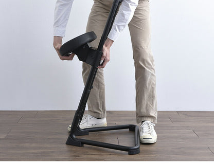 スタンディングワークサポートチェア 高さ11段階調整 ワーキングチェア ハイチェア 座面角度調整 高さ調整 安定 デスクワーク 椅子 ワーキングチェア 立ち仕事 高さ調整(代引不可)