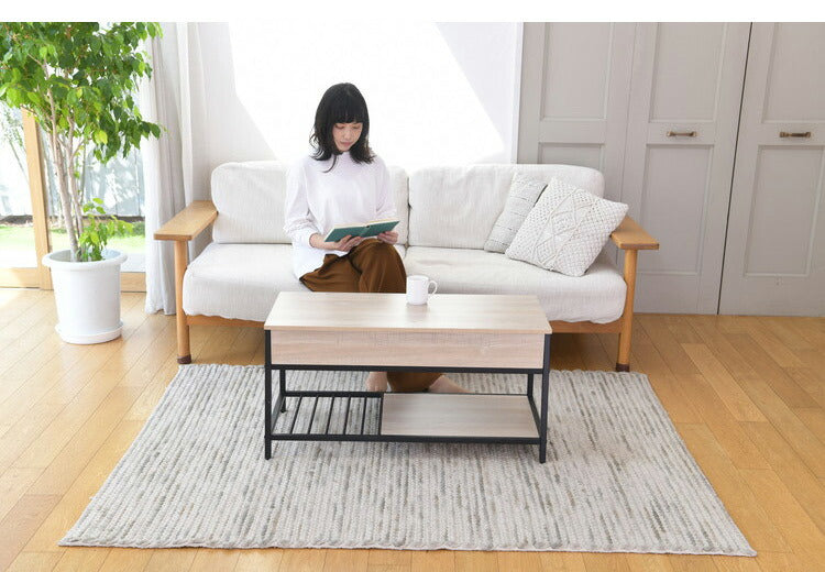 リフトアップコーヒーテーブル 天板昇降 リフトテーブル 収納付き 昇降式テーブル パソコンデスク ローテーブル 机 デスク 木製 テーブル 昇降式 昇降テーブル(代引不可)