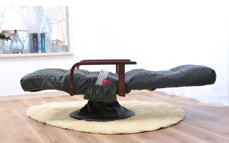 本革フットレスト付きリクライングチェア フットハイ 高座椅子 机 高さ調節 パーソナルチェア ラウンジチェア 肘掛け リクライニングチェア リクライニング(代引不可)