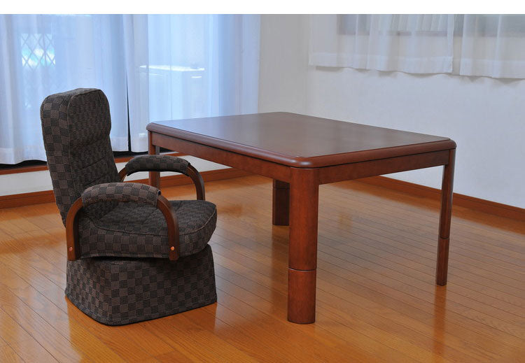 デスクこたつ用リクライニング回転高座椅子 こたつ用 デスクこたつ用 リクライニングチェア チェア 回転座椅子 高座椅子 回転式 リクライニングチェアー こたつ用チェア(代引不可)