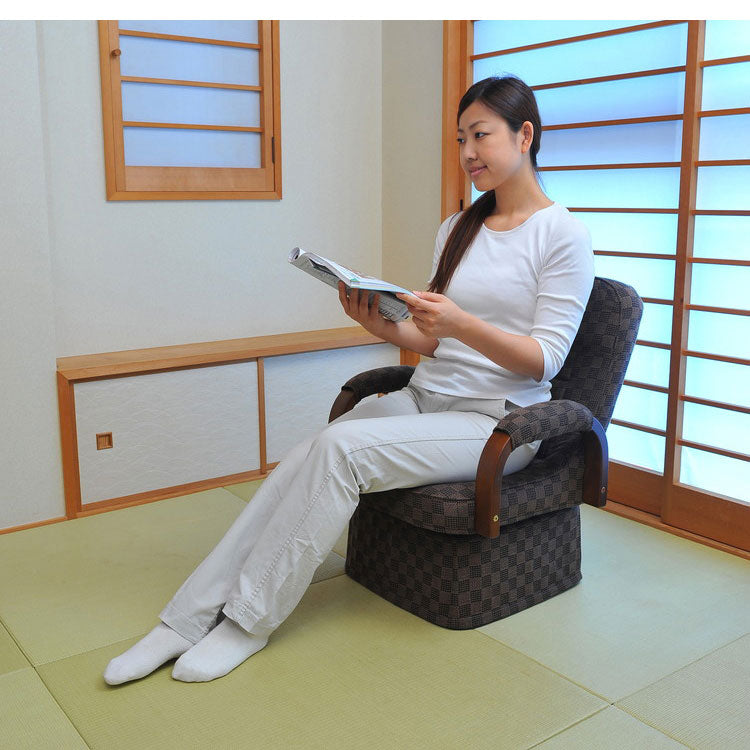 デスクこたつ用リクライニング回転高座椅子 こたつ用 デスクこたつ用 リクライニングチェア チェア 回転座椅子 高座椅子 回転式 リクライニングチェアー こたつ用チェア(代引不可)