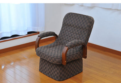 デスクこたつ用リクライニング回転高座椅子 こたつ用 デスクこたつ用 リクライニングチェア チェア 回転座椅子 高座椅子 回転式 リクライニングチェアー こたつ用チェア(代引不可)