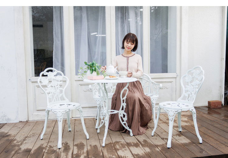 ローズアルミガーデンベンチ ガーデン ガーデンファニチャーセット ガーデンチェア コンパクト おしゃれ アンティーク ガーデンテーブル ガーデンインテリア ベンチ(代引不可)