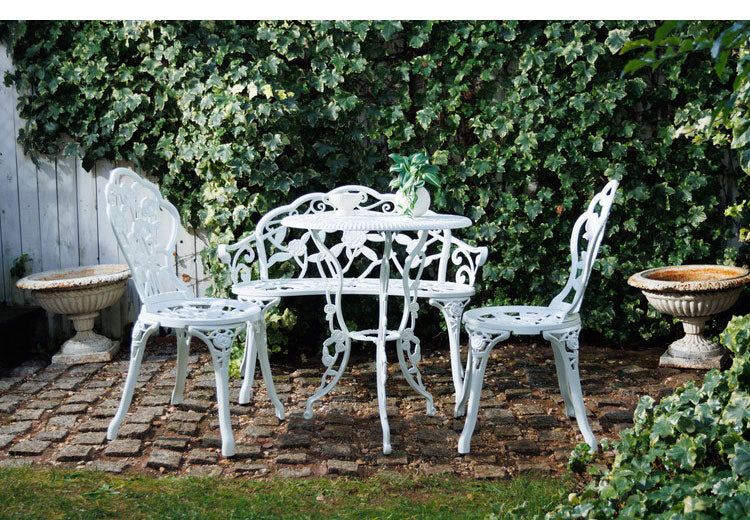 ローズアルミガーデンベンチ ガーデン ガーデンファニチャーセット ガーデンチェア コンパクト おしゃれ アンティーク ガーデンテーブル ガーデンインテリア ベンチ(代引不可)