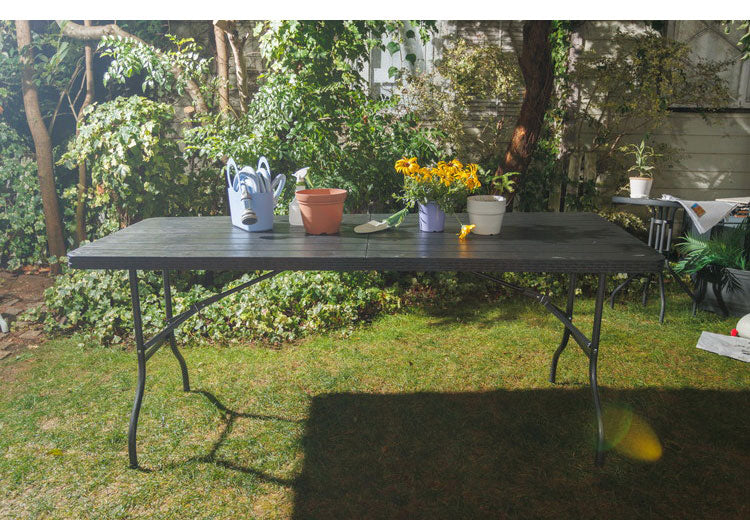 木目調折りたたみテーブル 幅120cm アウトドアテーブル 折りたたみ ガーデン アウトドア テーブル ガーデンファニチャー コンパクト おしゃれ ガーデンテーブル(代引不可)