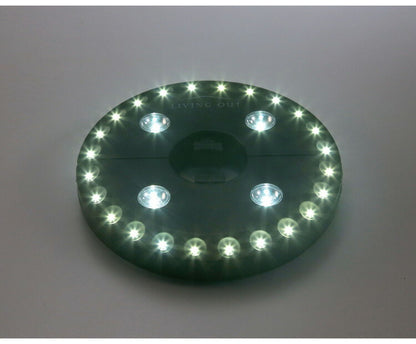 パラソルライト 支柱にはめるだけ 明るさ3段階調整 ガーデンライト パラソル用ライト 工事不要 吊り下げ 電池式 天井灯 アウトドア ガーデン(代引不可)