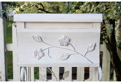 ポスト 置き型 フラワーレリーフスタンドポスト 幅42.5cm スタンドポスト おはれ 花柄 一戸建て用 アンティーク 郵便ポスト 置き型ポスト スリム メールボックス 新聞受け(代引不可)