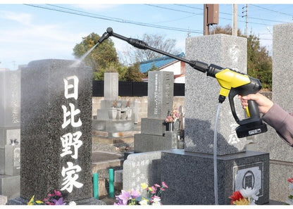充電式 高圧洗浄機 折りたたみバケツ付き タンクレス 洗車 お風呂掃除 風呂そうじ 園芸 ガーデニング ベランダ掃除 噴霧器 バッテリー バケツ 水撒き(代引不可)