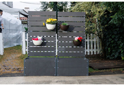 人工木 プランターフェンス 56x150 プランターボックス ガーデンフェンス ラティス フェンス ガーデニング 花台 棚 ガーデン ハンギング ベランダ 目隠し プランターラック 人工木(代引不可)