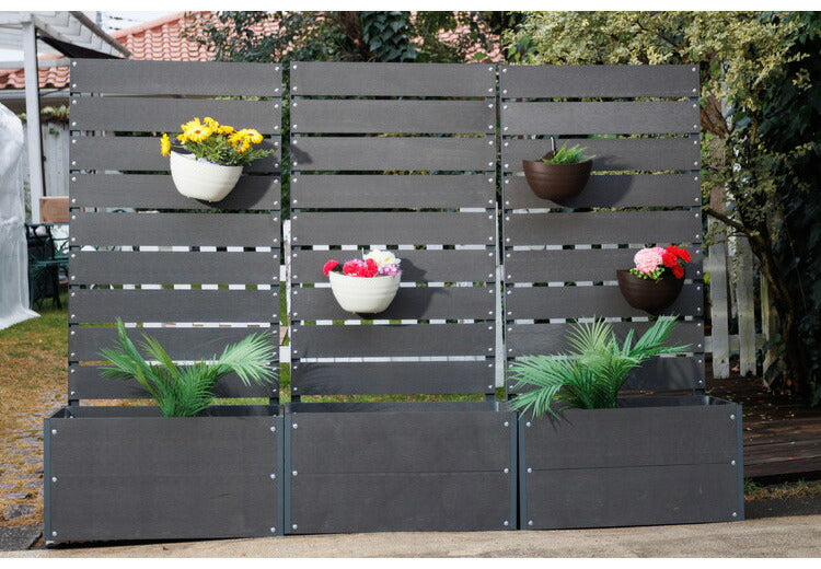 人工木 プランターフェンス 56x150 プランターボックス ガーデンフェンス ラティス フェンス ガーデニング 花台 棚 ガーデン ハンギング ベランダ 目隠し プランターラック 人工木(代引不可)