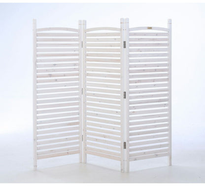 天然木 ガーデンパーテーション 3連 最大幅156cm ルーバーフェンス ガーデンフェンス ラティス フェンス ガーデン ハンギング ベランダ 目隠し プランターラック 日よけ 通気 通風(代引不可)