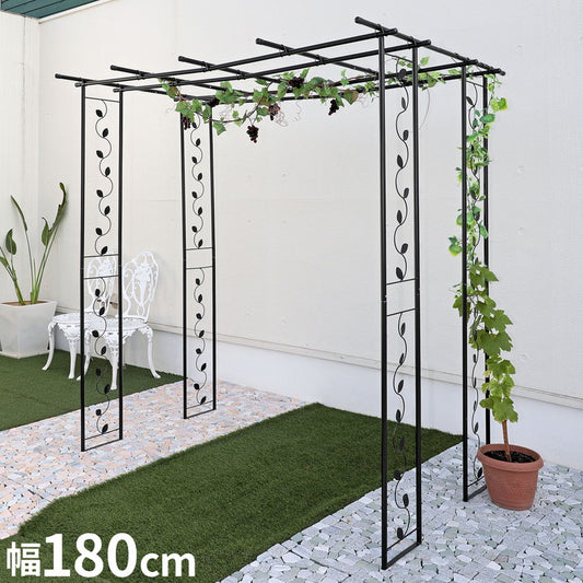 パーゴラ フルーツパーゴラ 大 幅180cm ガーデンパーゴラ ガーデンアーチ 藤棚 果樹棚 ガーデンファニチャー 資材 屋根 果物棚 キウイ棚 ぶどう棚 ブドウ棚 葡萄棚 園芸棚 栽培 葡萄 キウイ 棚(代引不可)